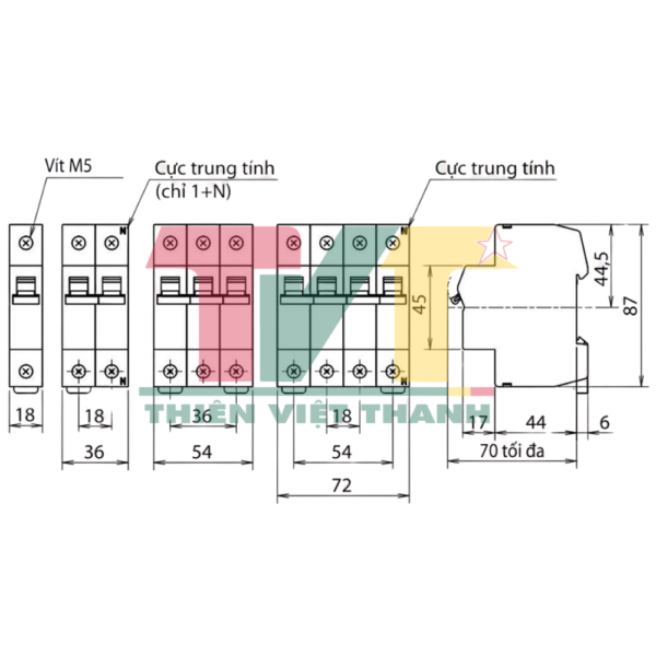 MCB Mitsubishi BH-D6 2P 32A 6kA C N